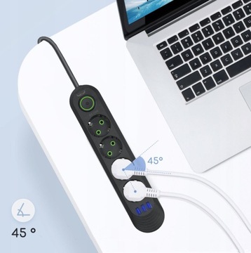 РАЗЪЕМ ПИТАНИЯ 4 РОЗЕТКИ + 3 УДЛИНИТЕЛЯ USB 3М