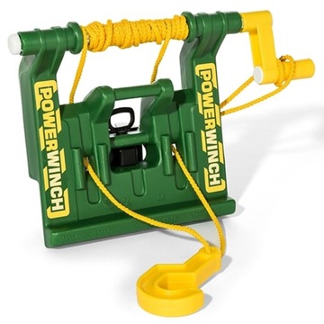 WYCIĄGARKA DO TRAKTOR NA PEDAŁY PRZYCZEPA JOHN DEERE ROLLY TOYS AKCESORIA