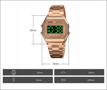 Zegarek męski SKMEI elektroniczny bransoleta LED