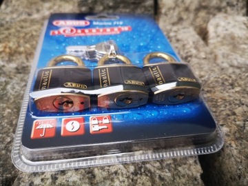 ABUS 3 НАВЕСНЫХ ЗАМКА НА 1 КЛЮЧ Водонепроницаемый НАВЕСНОЙ ЗАМОК 3x30MM 4 КЛЮЧА