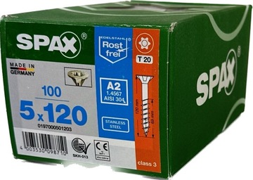 Wkręty uniwersalne stal nierdzewna 5,0x120mm SPAX