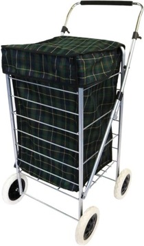 Круг для покупок в магазине рядом с белым до сумки для покупок