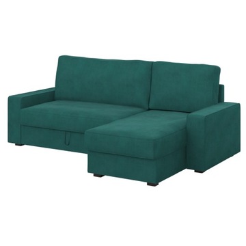 VILASUND Pokrycie sofy z leż., Velvet Aqua