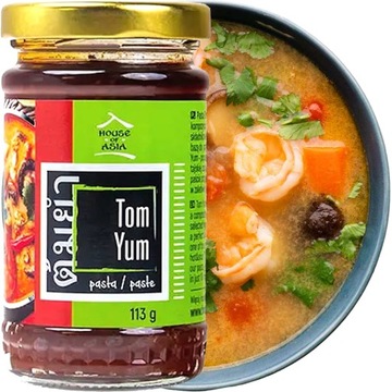 Pasta TOM YUM Do Tajskiej Krewetkowej Zupy Ostro Kwaśnej 113g HOUSE OF ASIA