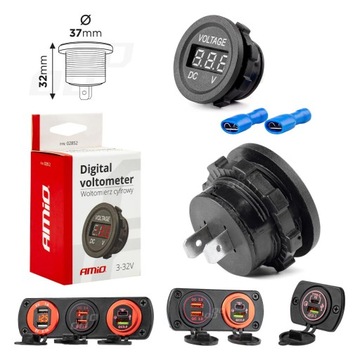 ВОЛЬТМЕТР АВТОМОБИЛЬНЫЙ ДЛЯ ВСТРАИВАЕМЫХ АВТОМОБИЛЕЙ