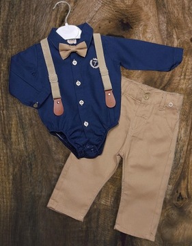 ELEGANCKI KOMPLET NIEMOWLĘCY DLA CHŁOPCA MUCHA 68