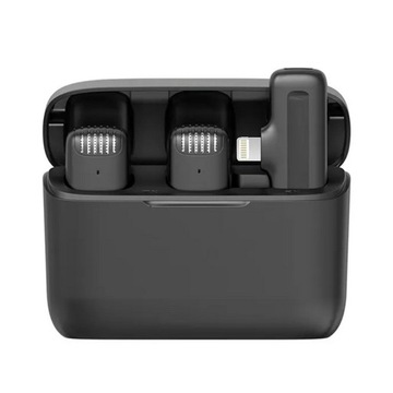 2X MIKROFON KRAWATOWY IPHONE BEZPRZEWODOWY Lightning + ETUI