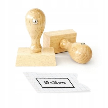 Stempel ręczny 50x25mm pieczątka tradycyjna TWOJE LOGO tekst decupage WZORY