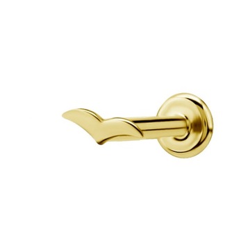 TYTAN GOLD PVD labret 1,2x6 g.w. 0,8mm ozdoba ptak 4mm m05