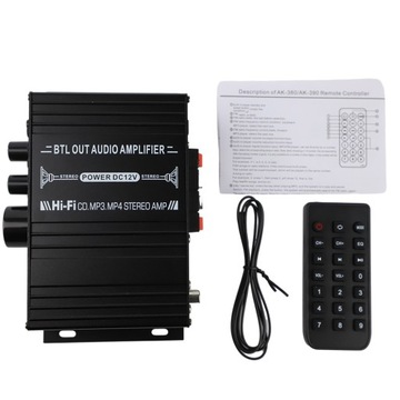 СТЕРЕО АУДИО 2-КАНАЛЬНЫЙ УСИЛИТЕЛЬ С НАСАМИ И ПЛОТНЫМ КОНТРОЛЛЕРОМ