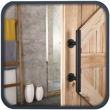 РУЧКА ДЛЯ РАЗДВИЖНОЙ ДВЕРИ, МАТОВЫЙ ЧЕРНЫЙ, LOFT, РУЧКА РЕТРО ПРЕМИУМ