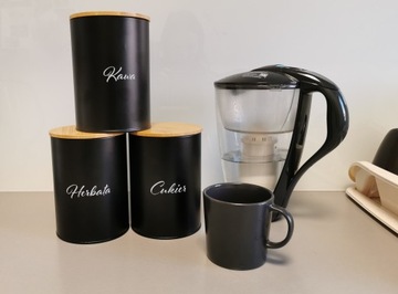 НАБОР ХЛЕБА КОНТЕЙНЕР ДЛЯ ХЛЕБА КОФЕ САХАР ЧАЙ БАМБУКОВАЯ ДОСКА WZ01