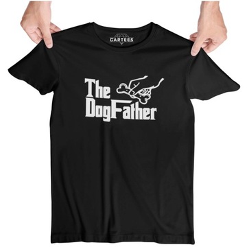 DUŻY T-SHIRT MĘSKI PREZENT DOG FATHER TATA SUPER