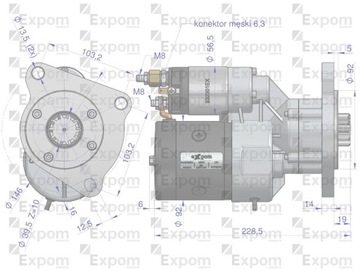 Magneton Case Ford Ne стартер с редуктором