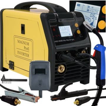 SPAWARKA migomat MAGNUM MIG 208 ALU SYNERGIA MMA MAG TIG DC 200A 230V