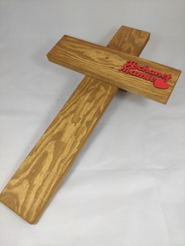 Крест 55см деревянный орнамент на могилу матери, деревянная композиция, украшение