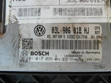 AUDI A3 8P GOLF VI 2.0 TDI CFF JEDNOTKA ŘÍZENÍ MOTORU 03L906018HJ