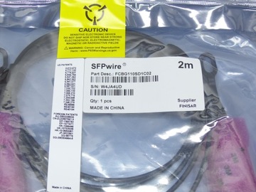 Kabel AOC SFP+ to SFP+ 10G 850nm 2m FINISAR SFPwire 10 Gb/s