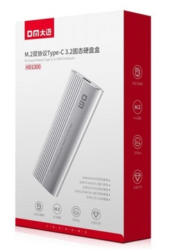 Двойной отсек для твердотельного накопителя M.2 NVME/NGFF USB-C3.2