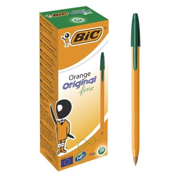 Długopis biurowy BIC ORANGE zielony 20szt