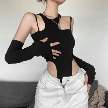 Street Fashion Sexy Sleeve Design Spicy girl Camis