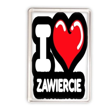 magnes akrylowy kocham Zawiercie