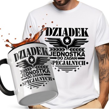 Koszulka dla DZIADKA + KUBEK zestaw na prezent na dzień dziadka t-shirt