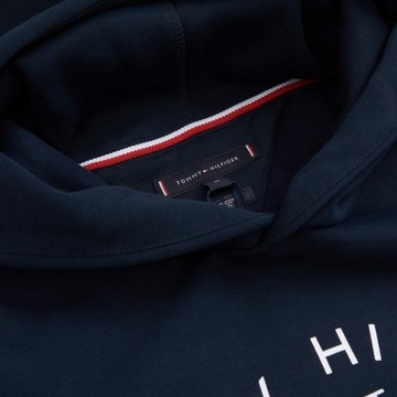 TOMMY HILFIGER BLUZA MĘSKA GRANATOWA FLAG ARCH HOODIE NA PREZENT / M