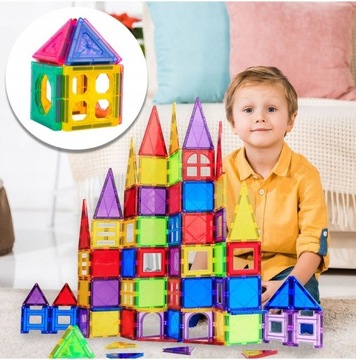 НАБОР БОЛЬШИХ МАГНИТНЫХ КОНСТРУКЦИОННЫХ БЛОКОВ 3D МАГНИТНАЯ ПЛИТКА ПАНЕЛИ 45 EL