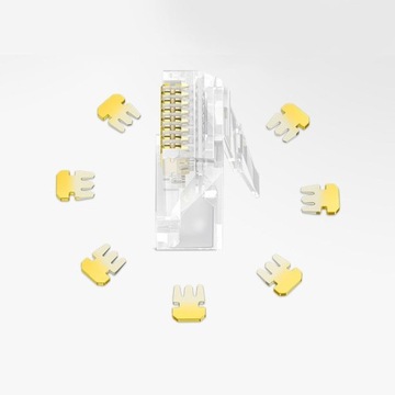 100x Wtyk Wtyczka Końcówka RJ45 8P8C Cat6 Ugreen