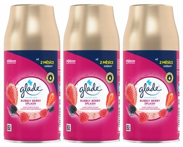 GLADE Bubbly Berry Splash Odświeżacz Truskawka Szampan 269ml zapas