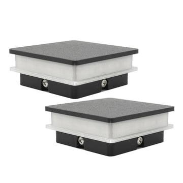 2x Lampa LED słupka 80x80mm 12v ANTRACYT, słupek ogrodzeniowy, oświetlenie