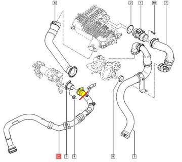 RENAULT KANGOO I 1,5 DCI PŘÍVOD TRUBKA WAZ TURBO INTERCOOLER 8200324183