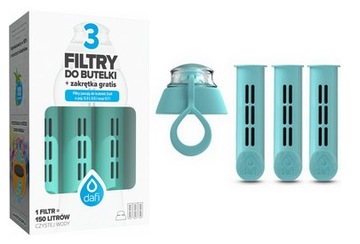 3 ФИЛЬТРА DAFI ДЛЯ БУТЫЛКИ ДЛЯ МЯГКОГО ТВЕРДОГО ФИЛЬТРА + КРЫШКА СМЕШАННЫХ ЦВЕТОВ