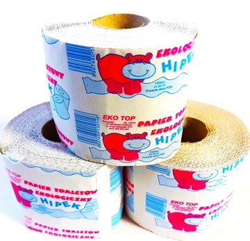 PAPIER TOALETOWY HIPEK 64 ROLKI PO 25 METRÓW 100% EKOLOGICZNY Z RECYKLINGU