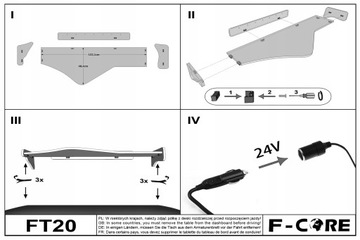 Полка TIR RENAULT PREMIUM II 05-13 LED кокпит