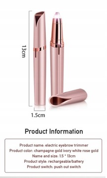 Женский электрический триммер для бровей, безопасность волос