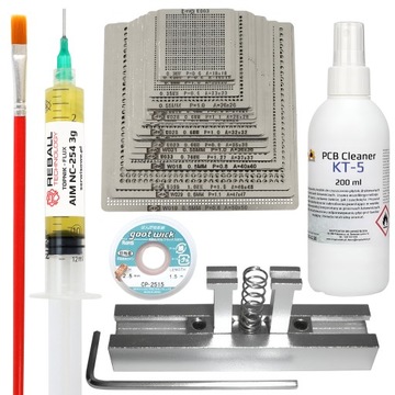ZESTAW MINI STOLIK BGA + 25szt SITA UNIWERSALNE AKCESORIA 30 ELEMENTÓW