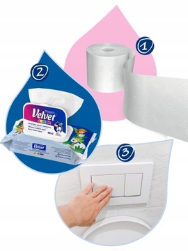 Туалетная бумага бархатная увлажненная JUNIOR 48 шт.