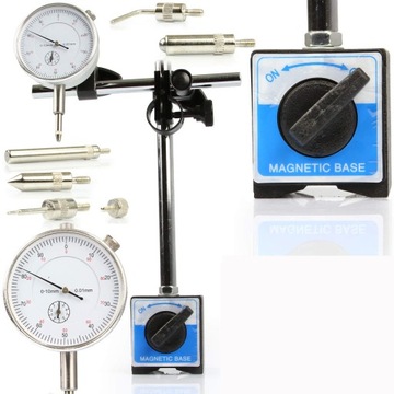 CZUJNIK ZEGAROWY STATYW MAGNETYCZNY 0-10MM ZESTAW