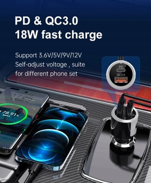 АВТОМОБИЛЬНЫЙ ПЕРЕДАТЧИК BLUETOOTH FM MP3 QC 3.0
