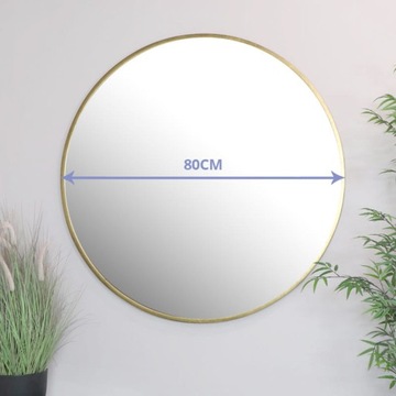 LUSTRO OKRĄGŁE na ścianę do łazienki salonu 80cm