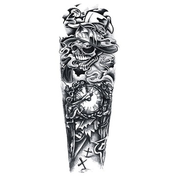 МОЮЩАЯСЯ ВРЕМЕННАЯ ТАТУ С ЧЕРЕПОМ И ВОДОЙ