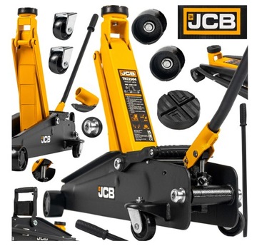 PODNOŚNIK SAMOCHODOWY ŻABA HYDRAULICZNY DWUTŁOKOWY LEWAREK 2,25 TONY JCB