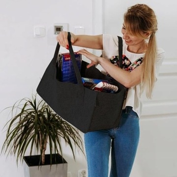 Сумка для покупок, деревянная корзина, органайзер из фетра, фетр.