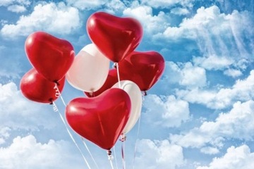 БЕЛЫЕ ШАРЫ СЕРДЦЕ 10ШТ К ДНЮ ВАЛЕНТИНА свадьба