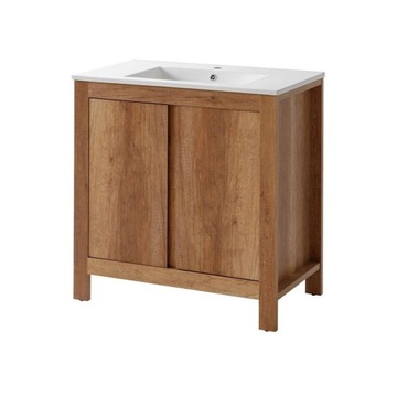 Szafka z umywalką 80 cm Classic Oak dąb Country