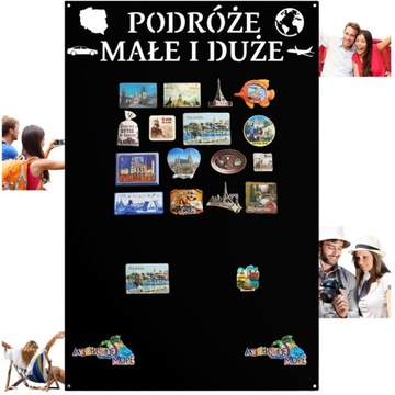 Tablica NA MAGNESY PAMIĄTKOWE magnetyczna na ŚCIANĘ Czarna LOFT OZDOBNA