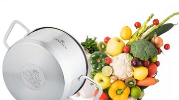 GERLACH STALOWE GARNKI ZESTAW GARNKÓW 8 ELEMENTÓW INOX INDUKCJA