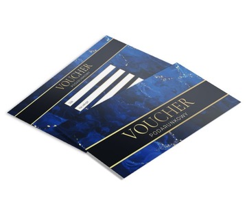 VOUCHER UPOMINKOWY DL 4+4 350g folia 1+0 250szt BON PODARUNKOWY DWUSTRONNY